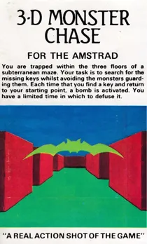 3D Monster Chase (UK) (1985) box cover back